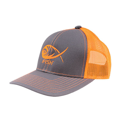 iFish Structured Mesh-Back Logo Hat