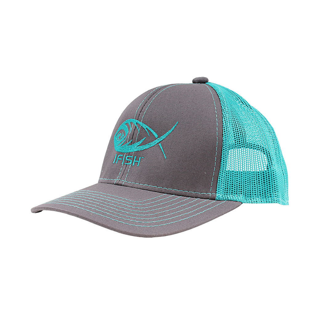 iFish Structured Mesh-Back Logo Hat