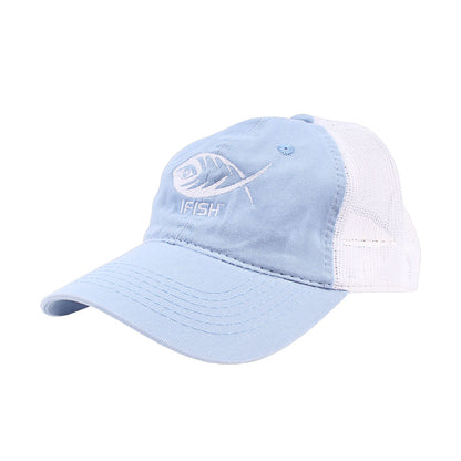 iFish Unstructured Mesh-Back Trucker Logo Hat