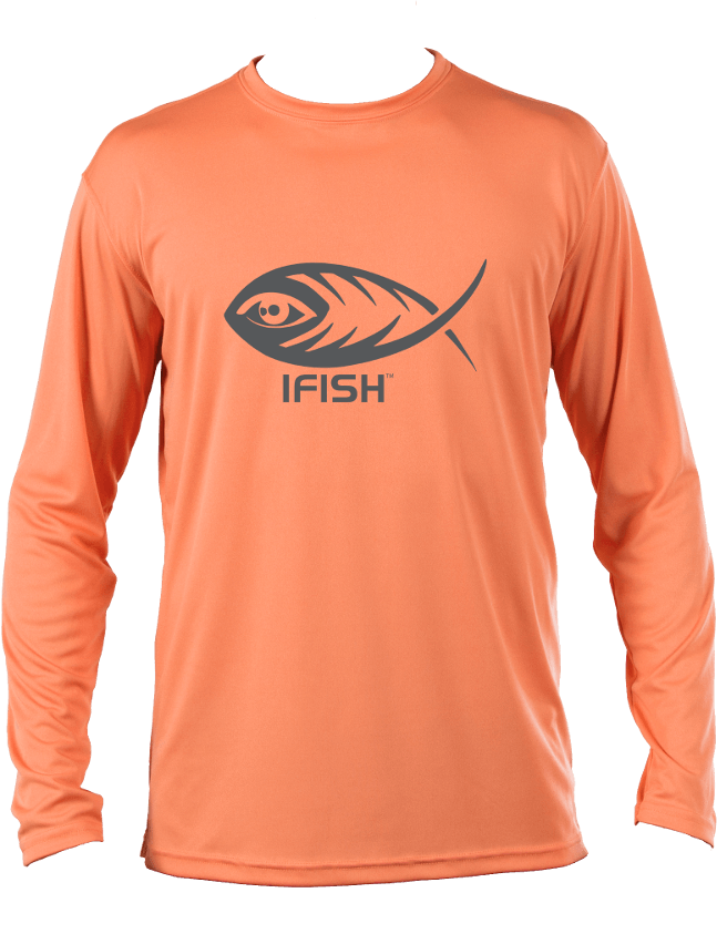 IFISH long sleeve performance shirt with black logo