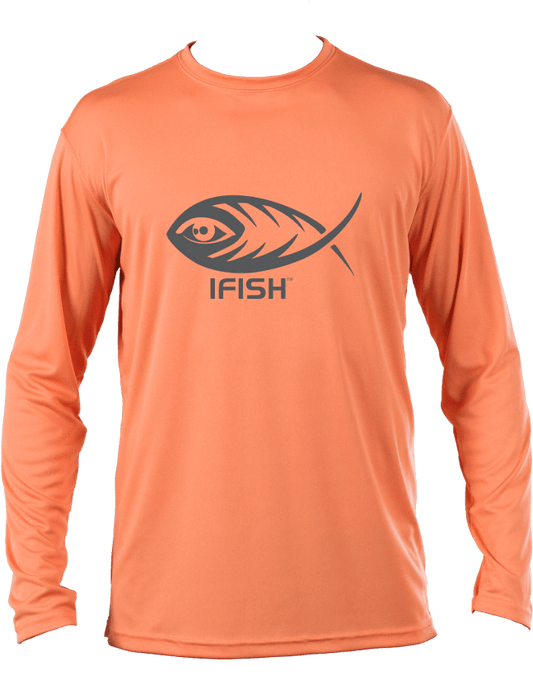 IFISH long sleeve performance shirt with black logo