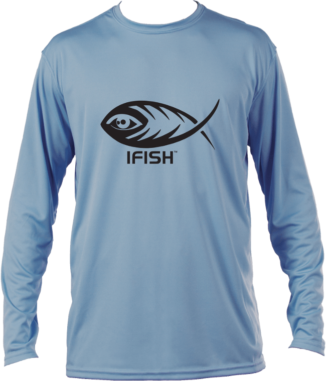 IFISH long sleeve performance shirt with black logo