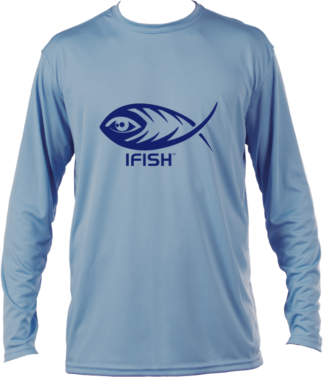 IFISH long sleeve performance shirt with black logo