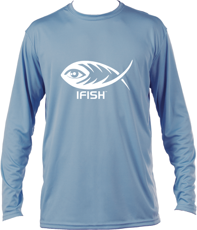 IFISH long sleeve performance shirt with black logo