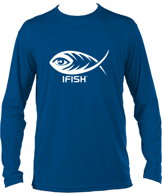 IFISH long sleeve performance shirt with black logo